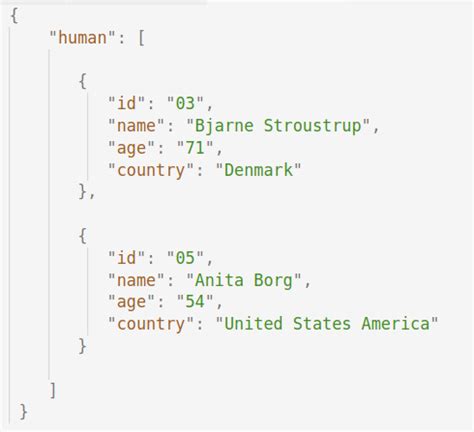 json syntax example