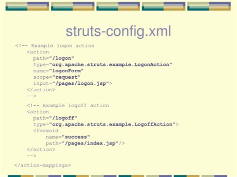 Jsp Struts-Config.xml