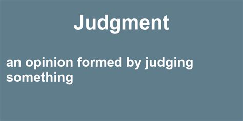 judgment meaning in urdu with example