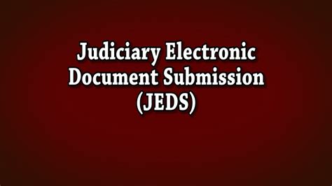 judicial electronic document submission