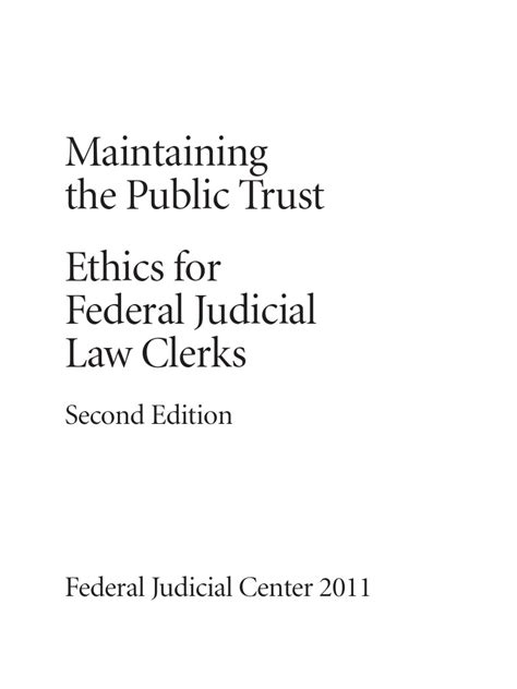 judicial law clerk ethics