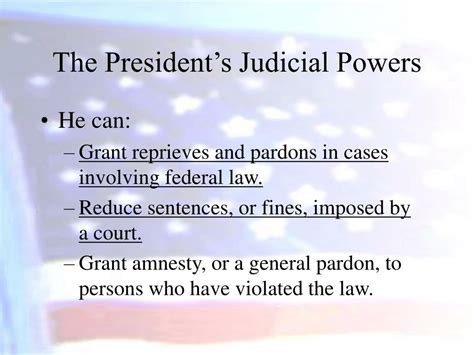 judicial powers of the president