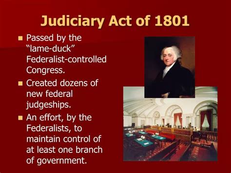 judiciary act of 1801 in a sentence