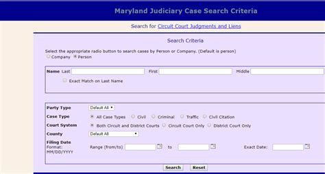 judiciary case search records