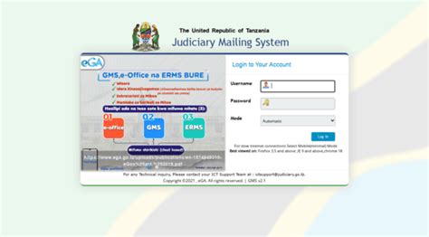 judiciary of tanzania mailing system