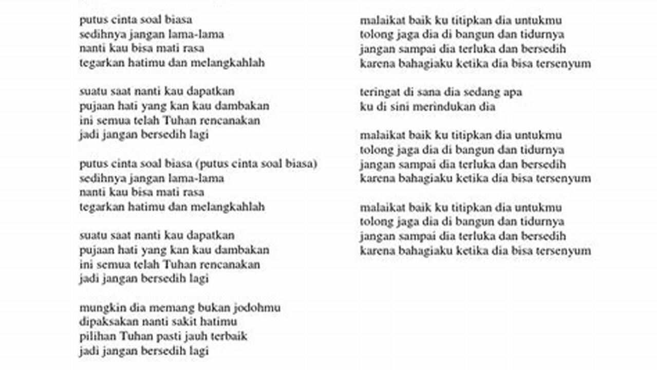 Judul Lagu Indonesia Dari Huruf A Sampai Z