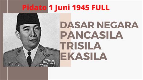 judul pidato soekarno 1 juni 1945