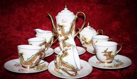 vintage y pequeño juego de te chino en porcelan - Comprar Porcelana y