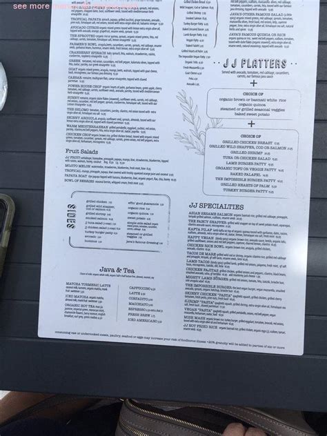 Juice And Java Menu Sunny Isles