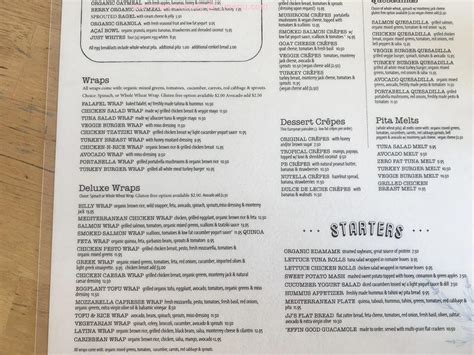 Juice And Java Miami Beach Menu