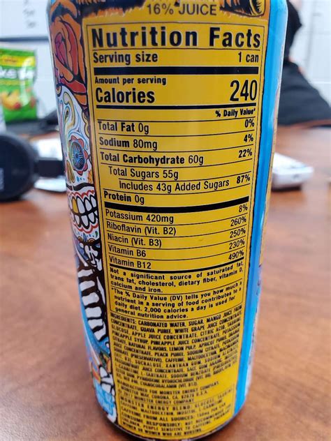 Juice Monster Calories