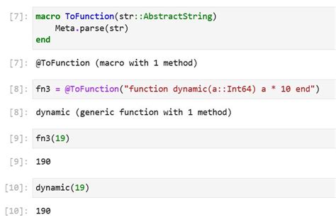Julia Macro Examples