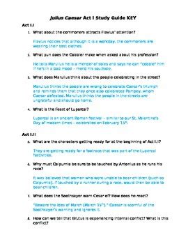 julius caesar act 1 reading and study guide answer key