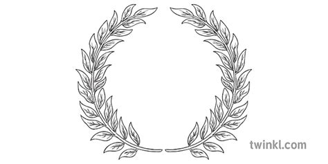 Julius Caesar Leaf Crown Leaf Stencil Printable