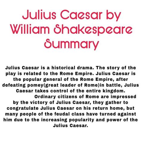 julius caesar summary