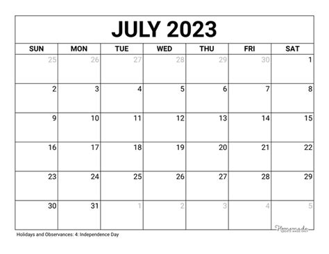 july 2023 calendar printable free download