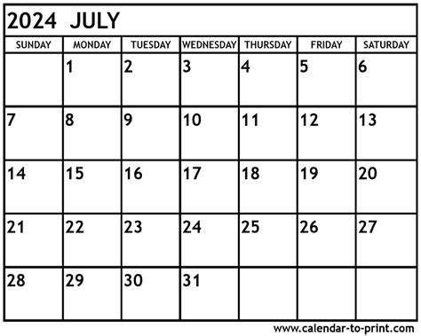 july 2024 calendar printable blank