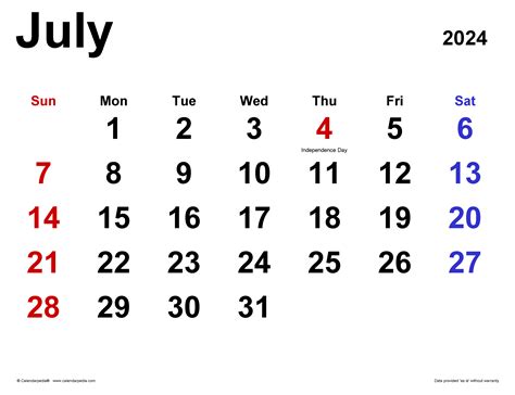 july 2024 special days