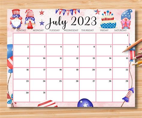 july 4 2023 federal calendar