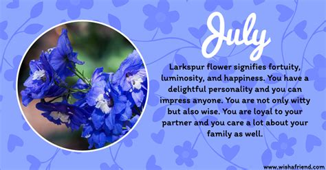july birth flower and meaning