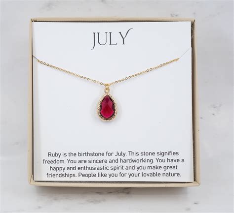 july birthstone necklace amazon