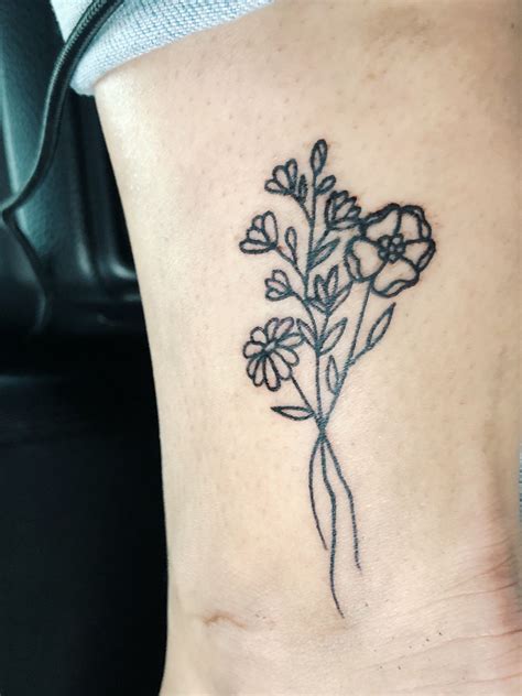 july month flower tattoo