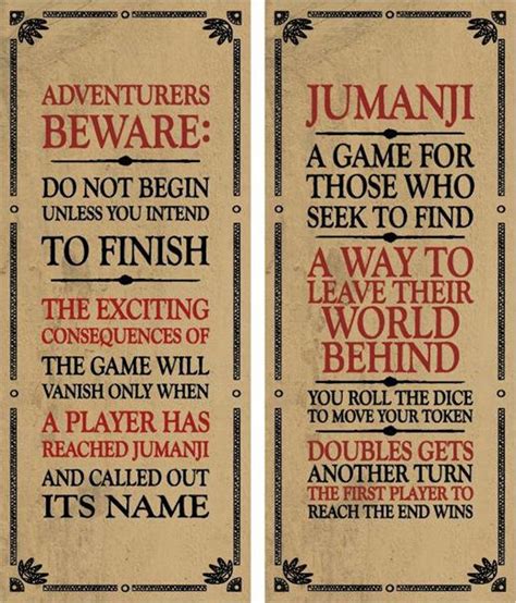 jumanji game board rules