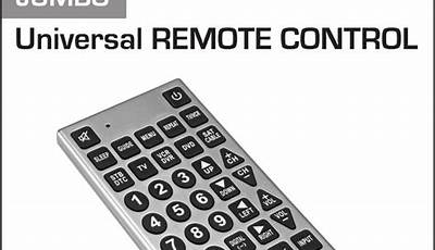 Jumbo Universal Remote Manual
