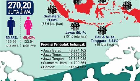 Infografis Jumlah Pria di Indonesia Lebih Banyak Dibanding Perempuan