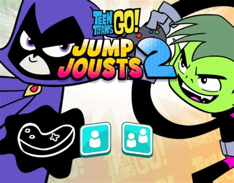 🕹️ Play Teen Titans Go Jump Jousts Game Free Online 2 Player vs Battle