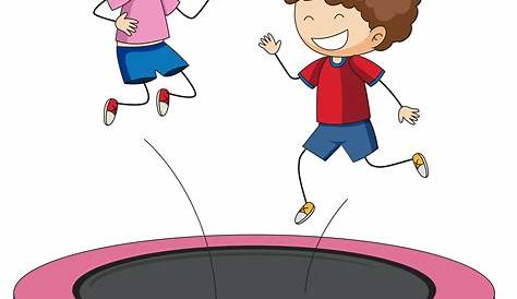 Children jumping on trampoline 431904 Vector Art at Vecteezy