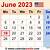 june 2023 calendar with holidays