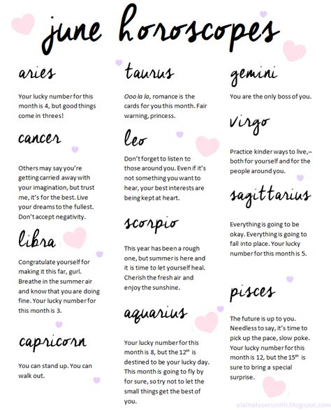 June Horoscopes