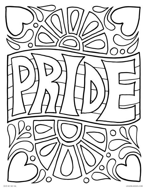 June Pride Patterns Coloring Pages