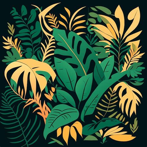 Jungle Leaf Vector Art
