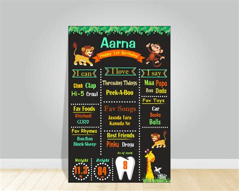 Jungle Theme Chalkboard