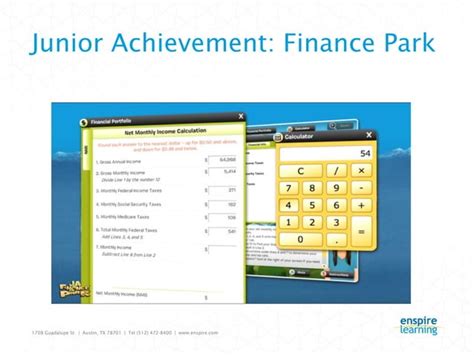 junior achievement finance park slides