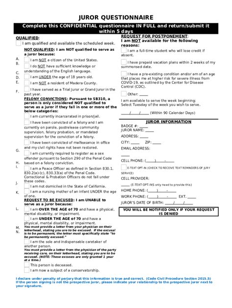 Junior Qualification Questionnaire