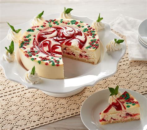 juniors christmas swirl cheesecake