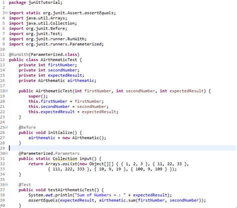 junit 4 parameterized test example