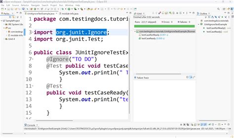 Junit Test Method Ignore