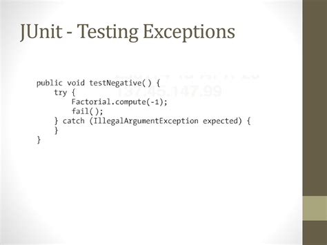 Junit Test Method Which Throws Exception