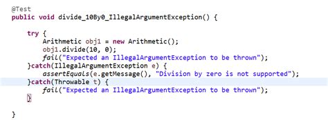 Junit Throw Specific Exception