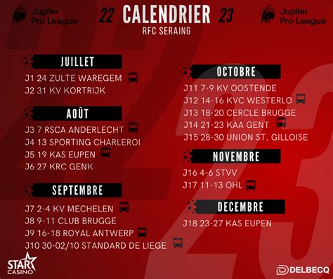 jupiler pro league calendrier 2023