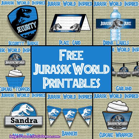 Jurassic World Badge Printable