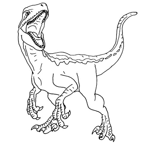 Jurassic World Blue Coloring Pages
