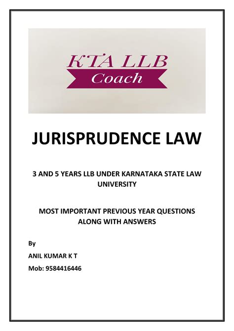 jurisprudence notes kslu