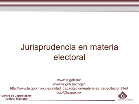 jurisprudencia en materia electoral