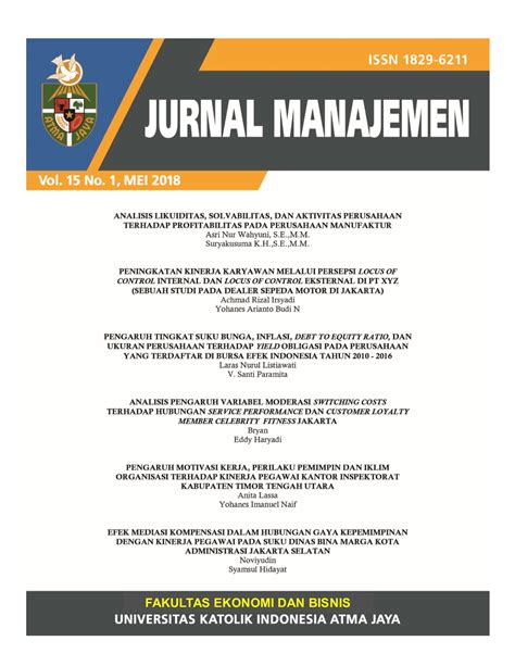 jurnal organisasi dan manajemen