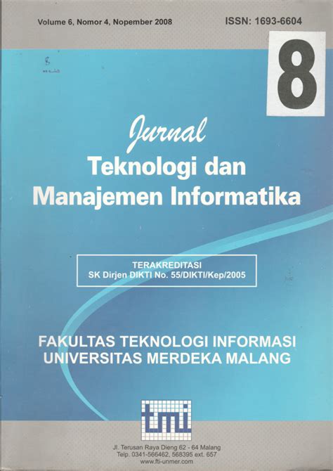jurnal teknologi dan manajemen informatika